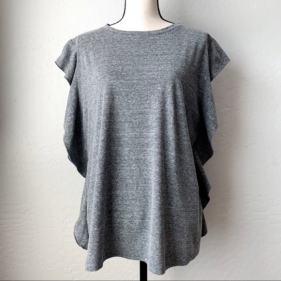 Lane Bryant Tops - Heather Gray Flutter Sleeve Tee